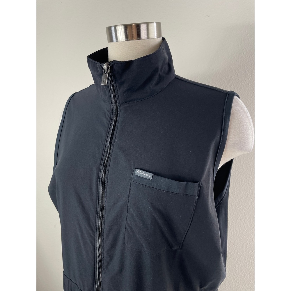 Columbia Womens XXL Black Full Zip Sleeveless‎ Mock Neck Active Hiking Dress - Picture 2 of 9